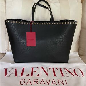 Brand New VALENTINO GARAVANI Rockstud Vitello Tote Bag